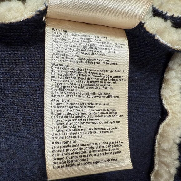 Scotch and Soda Sherpa Jacket Women Size S / P Pockets Full Zip Amsterdam Blauw - Picture 13 of 15